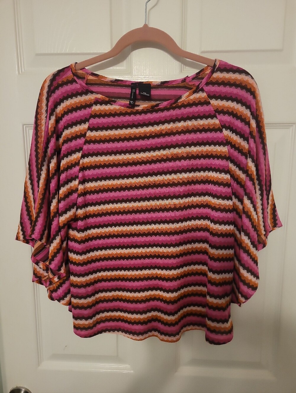 New Directions striped chevron knit top size PM